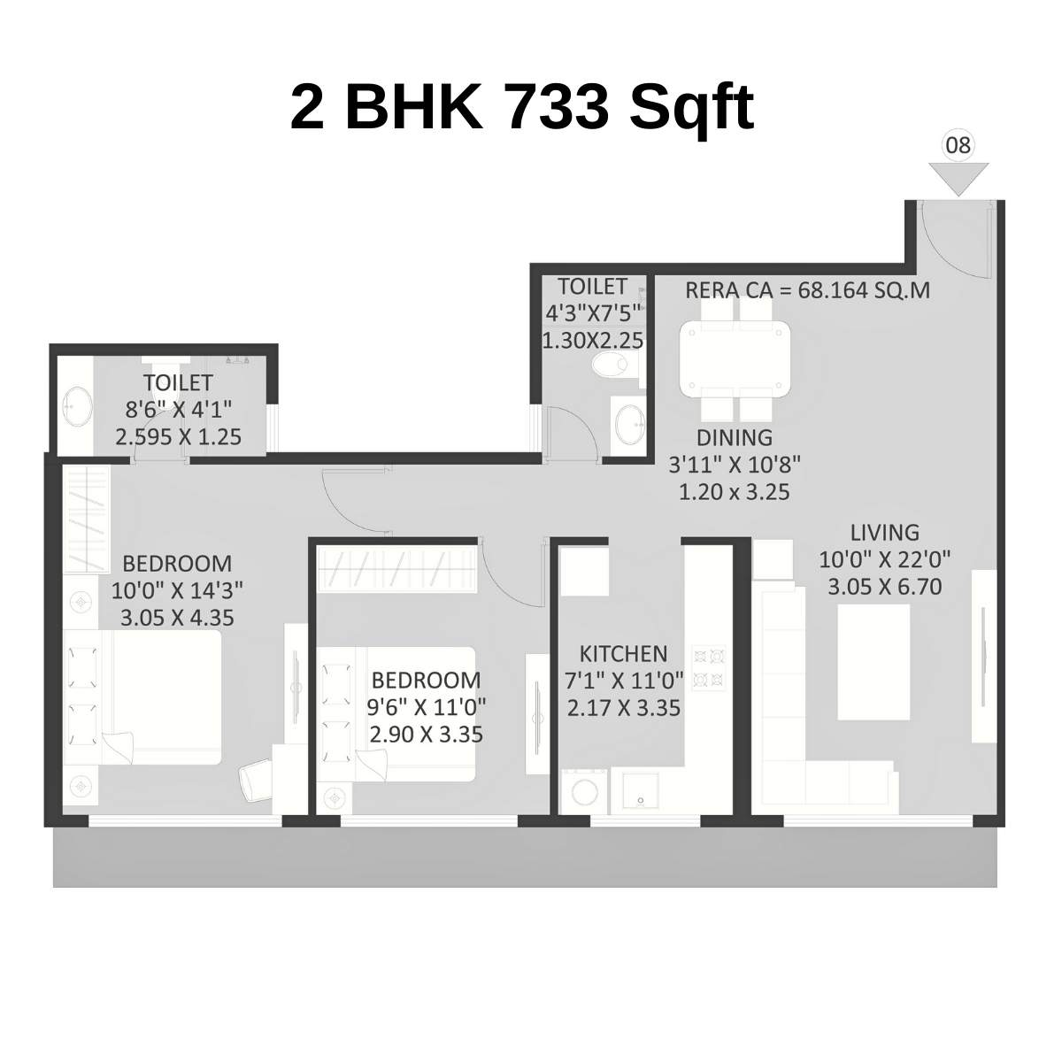 Maithili-The-Trellis-Floor-Plan-2-BHK-733-Sqft